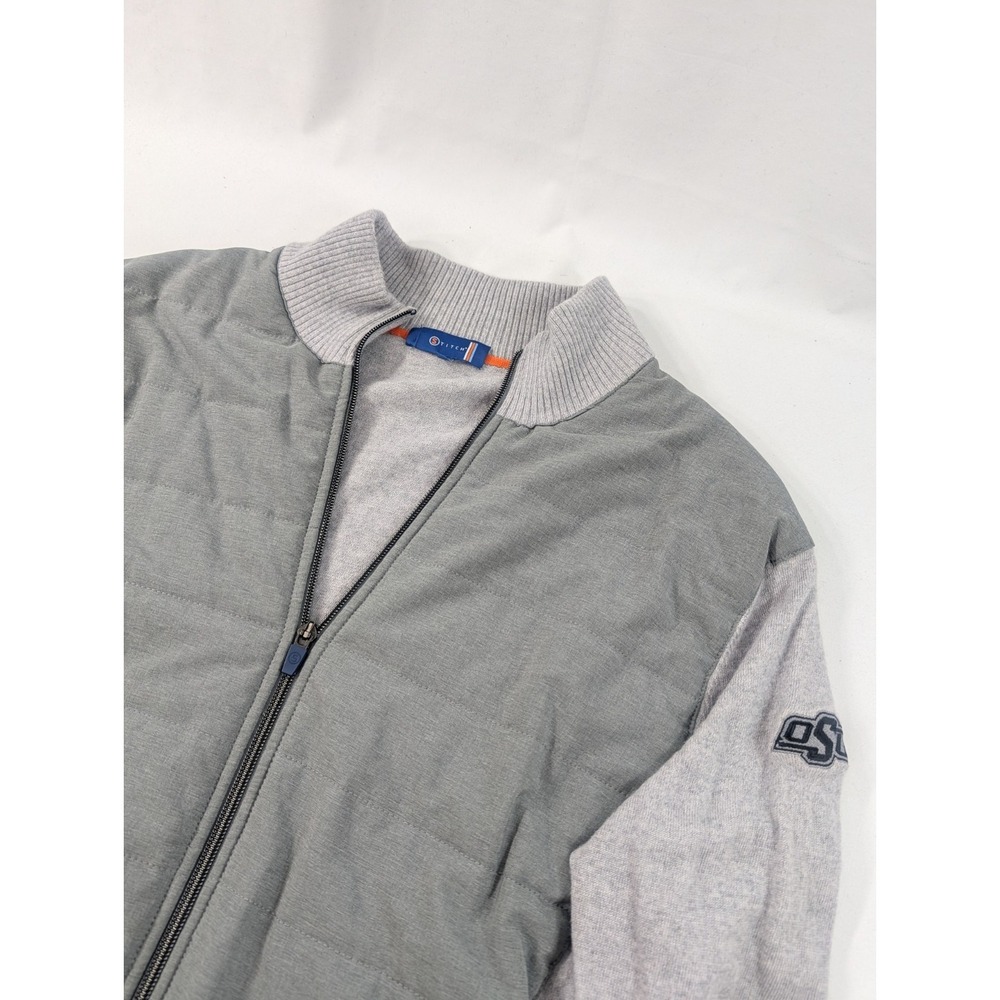 Stitch Golf Enzo Hybrid Tech Jacket Merino Wool Oklahoma State Full Zip Large